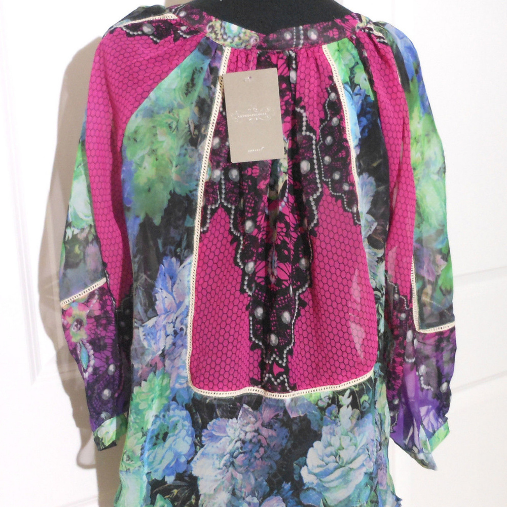 ANTHROPOLOGIE Femina Peasant Blouse XS/S P NWT TOP - Picture 5 of 7